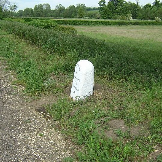 Milestone, roadside at TL51794033