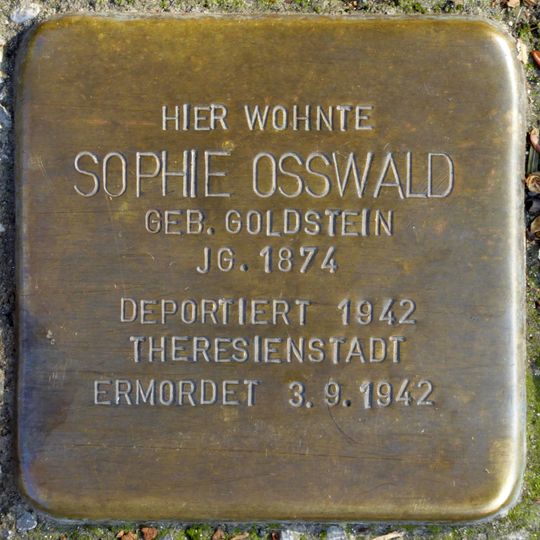 Stolperstein en memoria de Sophie Osswald
