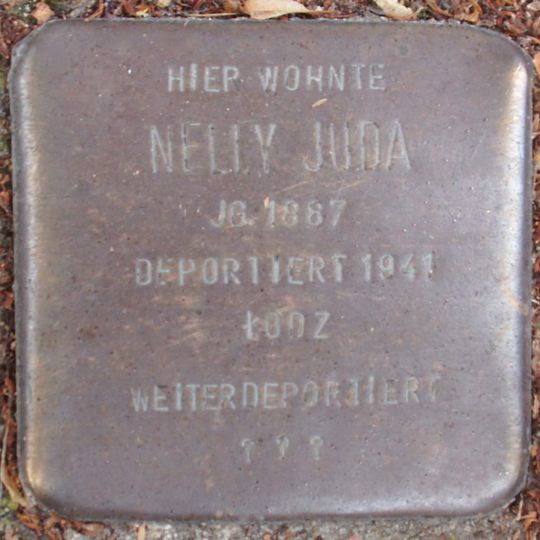 Stolperstein dedicated to Nelly Juda