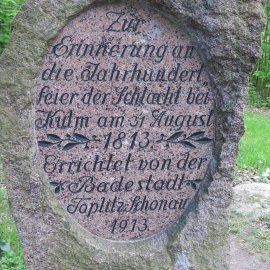 Pomník v Teplicích pod Doubravkou ke stému výročí bitvy u Chlumce  1813