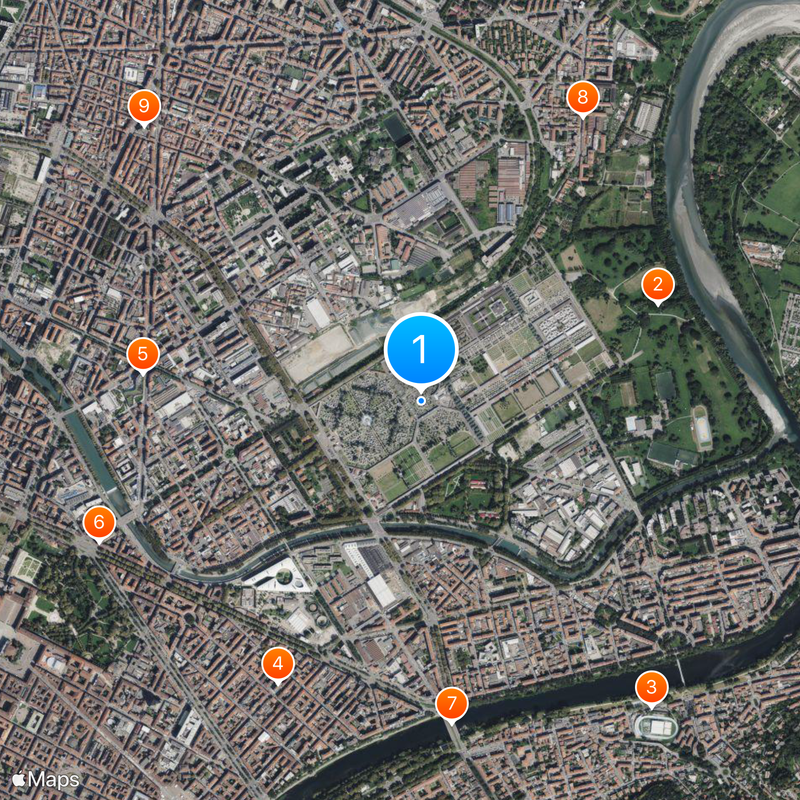 Monumental Cemetery of Turin Map