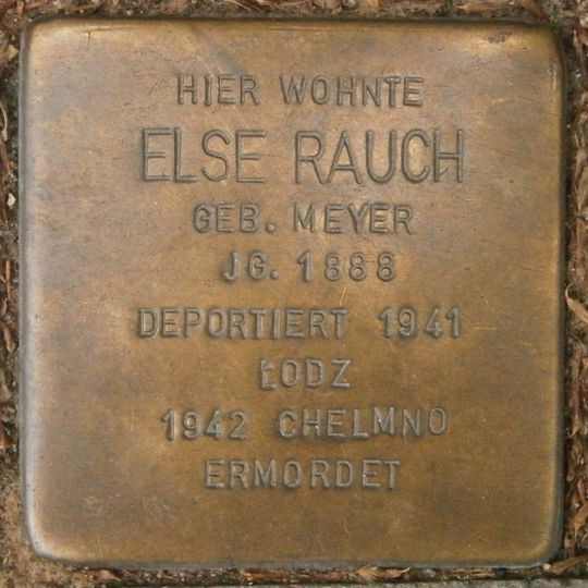 Stolperstein dedicated to Else Rauch