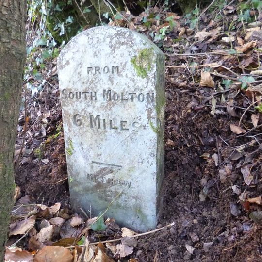 Milestone, 50m SE of Hillside Cross, a mile S of Meshaw