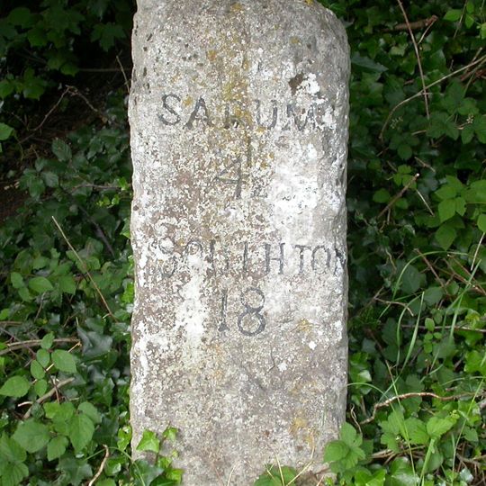 Milestone, Southampton Road; Whaddon; opp. jcn Castle Lane,