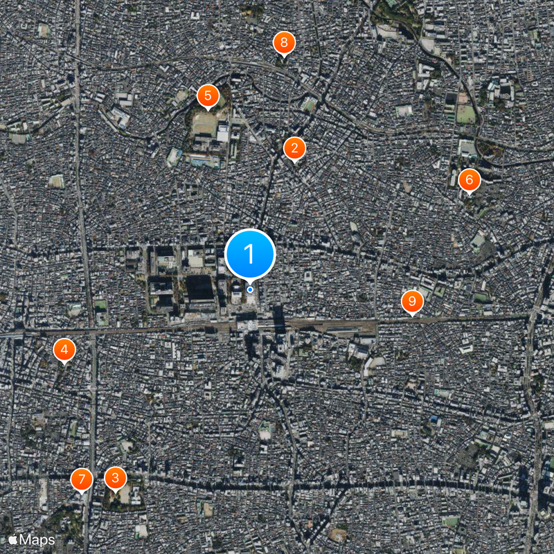 Nakano Sun Plaza Map