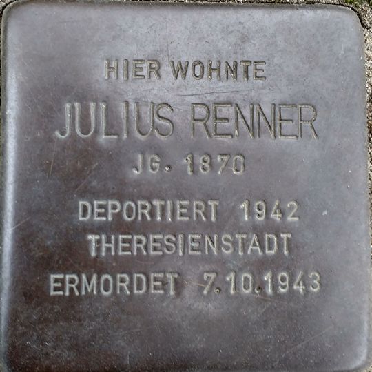 Stolperstein en memoria de Julius Renner