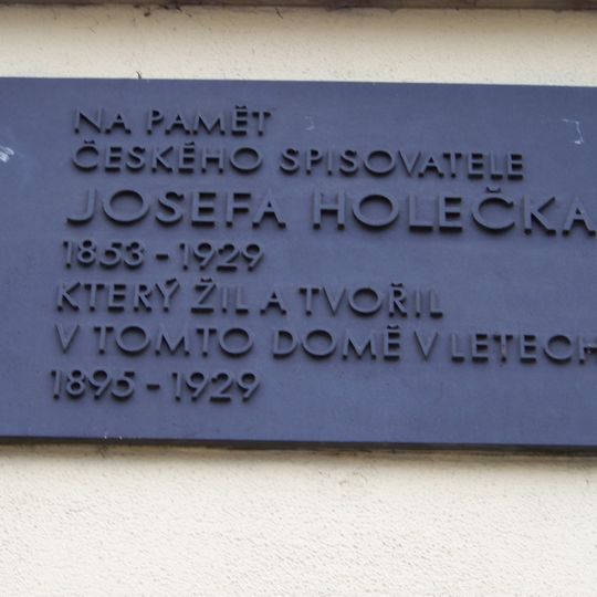 Pamětní deska Josefa Holečka v Holečkově ulici v Praze