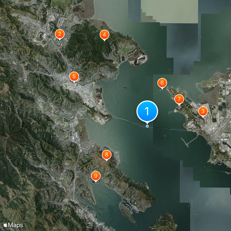 Richmond–San Rafael Bridge Mapa