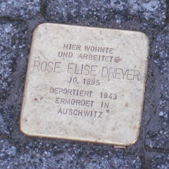Stolperstein en memoria de Rose Elise Dreyer