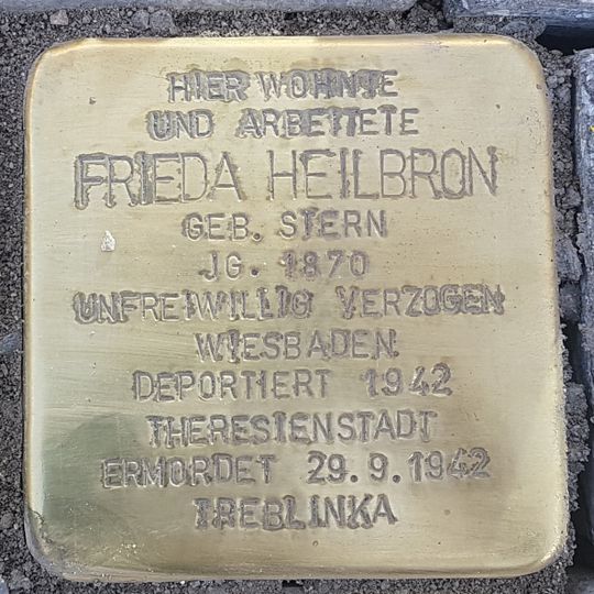 Stolperstein en memoria de Frieda Heilbron