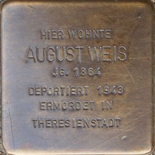 Stolperstein à la mémoire d’August Weis
