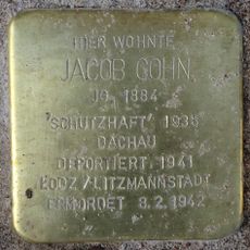 Stolperstein à la mémoire de Jacob Cohn