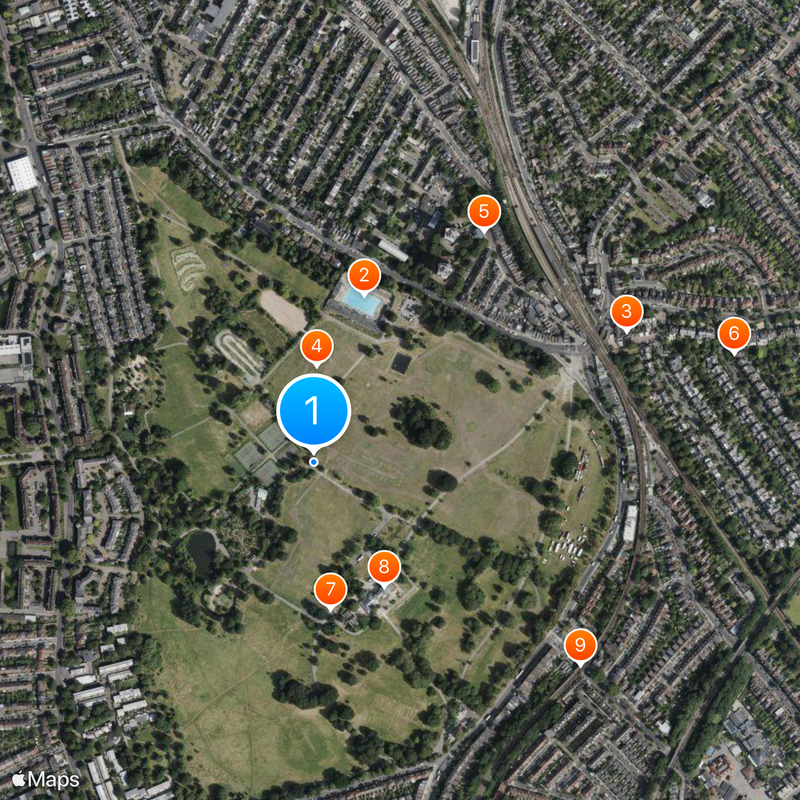 Brockwell Park Mappa