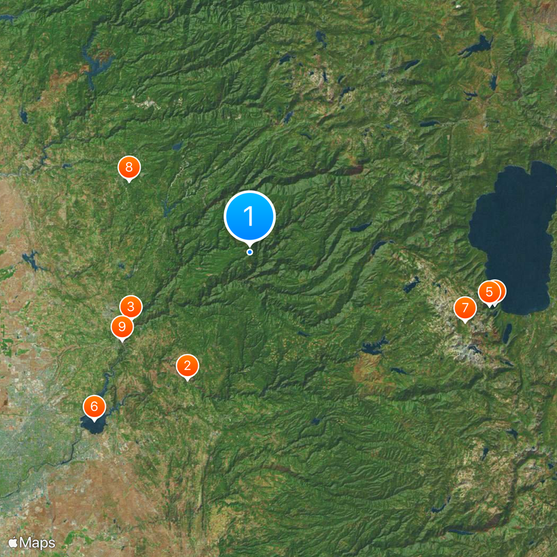 Comté de Placer Carte