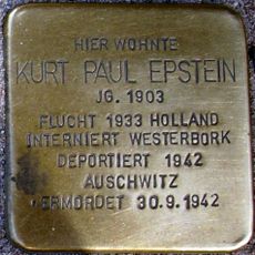 Stolperstein à la mémoire de Kurt Paul Epstein