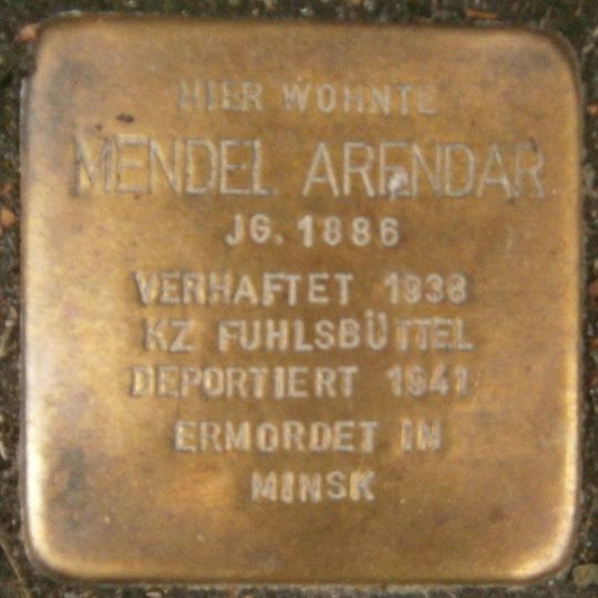 Stolperstein dedicated to Mendel Arendar