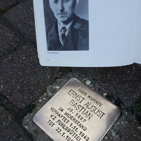 Stolperstein dedicated to Ernst August Bastian