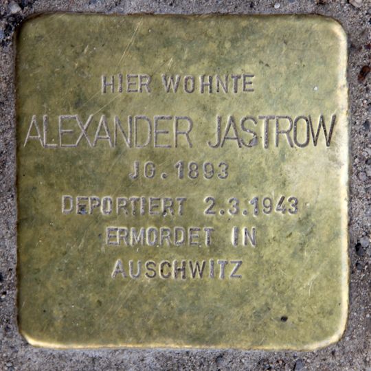 Stolperstein em memória de Alexander Jastrow