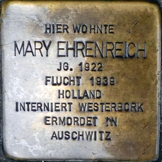 Stolperstein en memoria de Mary Ehrenreich