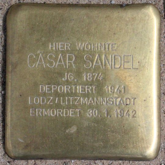 Stolperstein en memoria de Cäsar Sandel