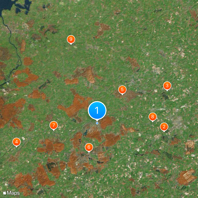 Kfz-Kennzeichen Karte