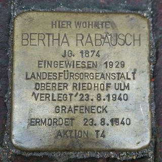 Stolperstein à la mémoire de Bertha Rabausch