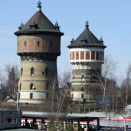 Twin Water Towers on Mazā Matīsa iela