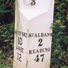 Milepost On North Side Of Road, South Of Oaklands College