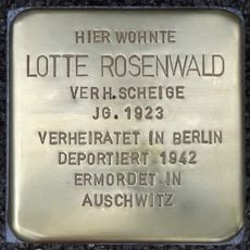 Stolperstein dedicated to Lotte Rosenwald