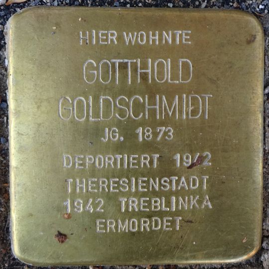 Stolperstein en memoria de Gotthold Goldschmidt