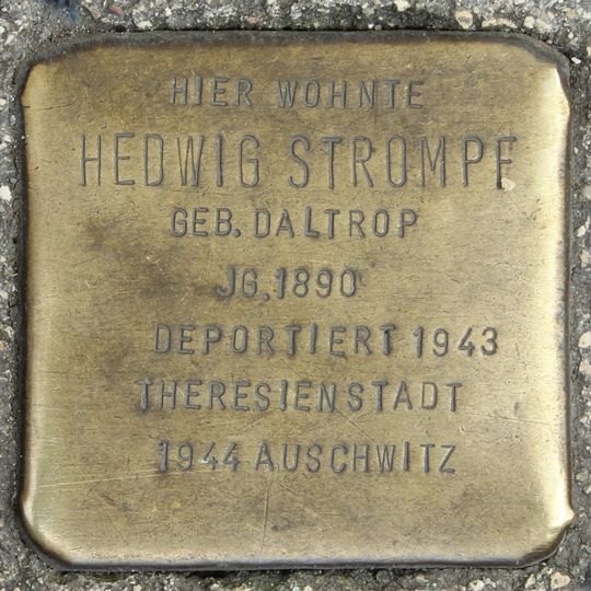 Stolperstein en memoria de Hedwig Strompf