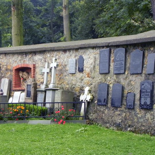 Wall of Saints Simon and Jude church graveyard in Szalejów Dolny