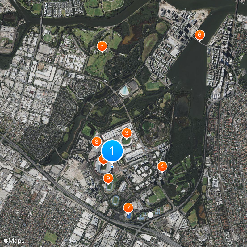Parque Olímpico de Sídney Mapa