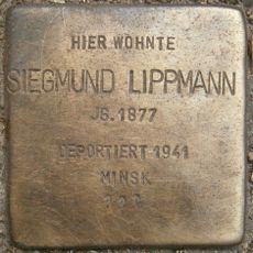 Stolperstein dedicated to Siegmund Lippmann