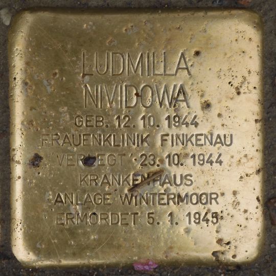 Stolperstein en memoria de Ludmilla Nividowa