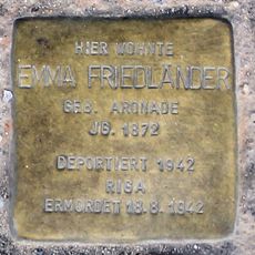 Stolperstein en memoria de Emma Friedländer