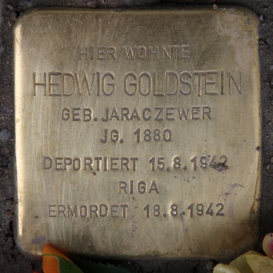 Stolperstein dedicated to Hedwig Goldstein