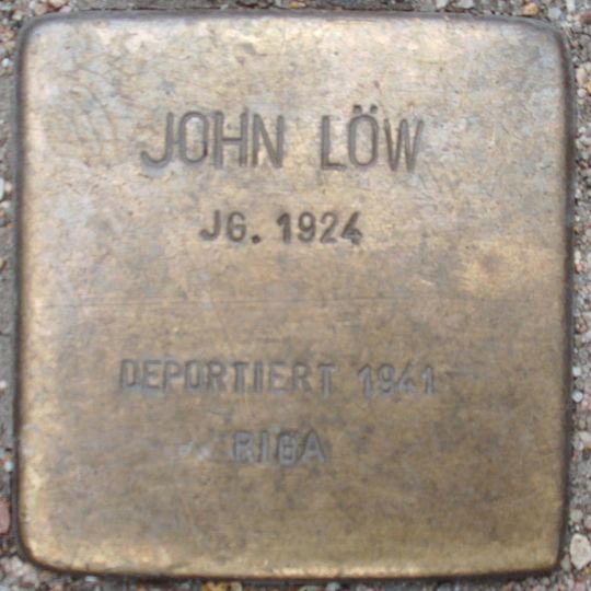 Stolperstein dedicated to John Löw