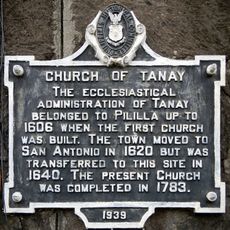 Church of Tanay historical marker
