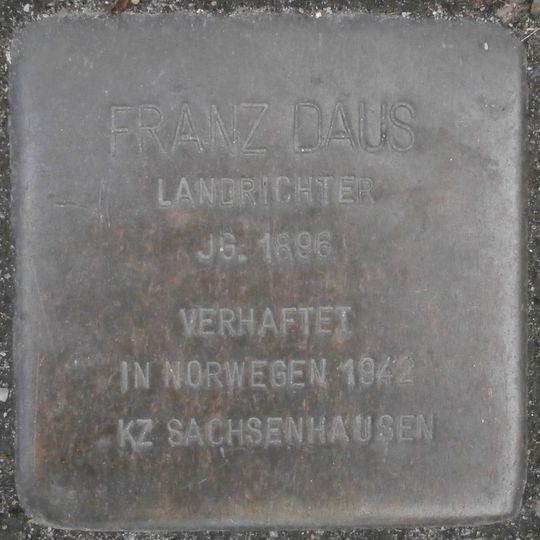 Stolperstein für Franz Daus