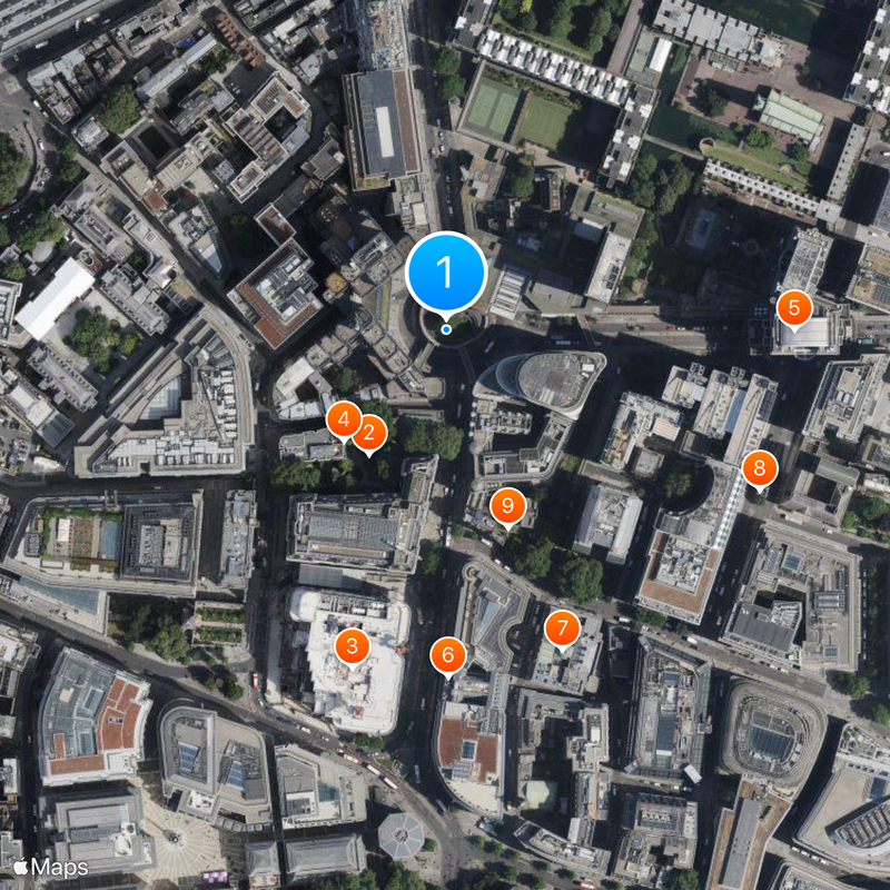 Muralla de Londres Mapa