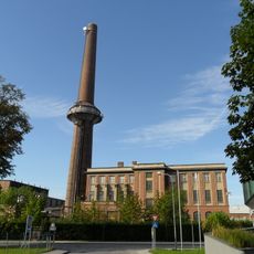 Kraftzentrale (Kesselhaus samt Schornstein mit Wasserbehälter) Edelstahlwerk Schoeller-Bleckmann