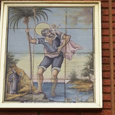 Ceramic panel of Saint Christopher