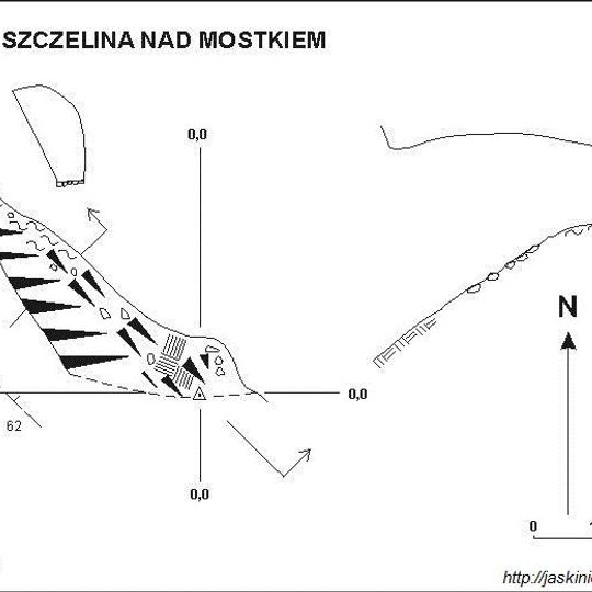 Szczelina nad Mostkiem