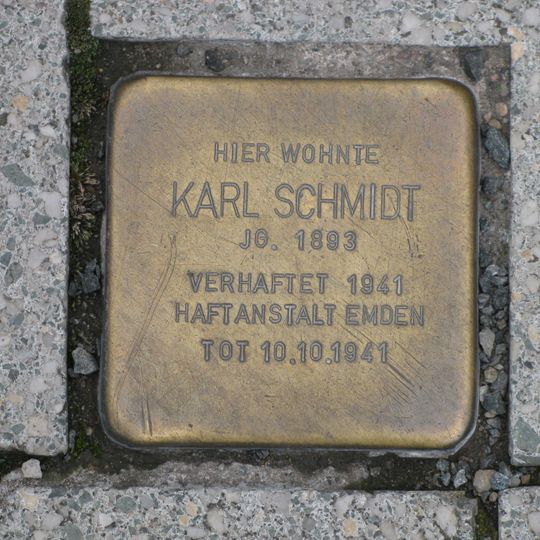 Stolperstein em memória de Karl Schmidt