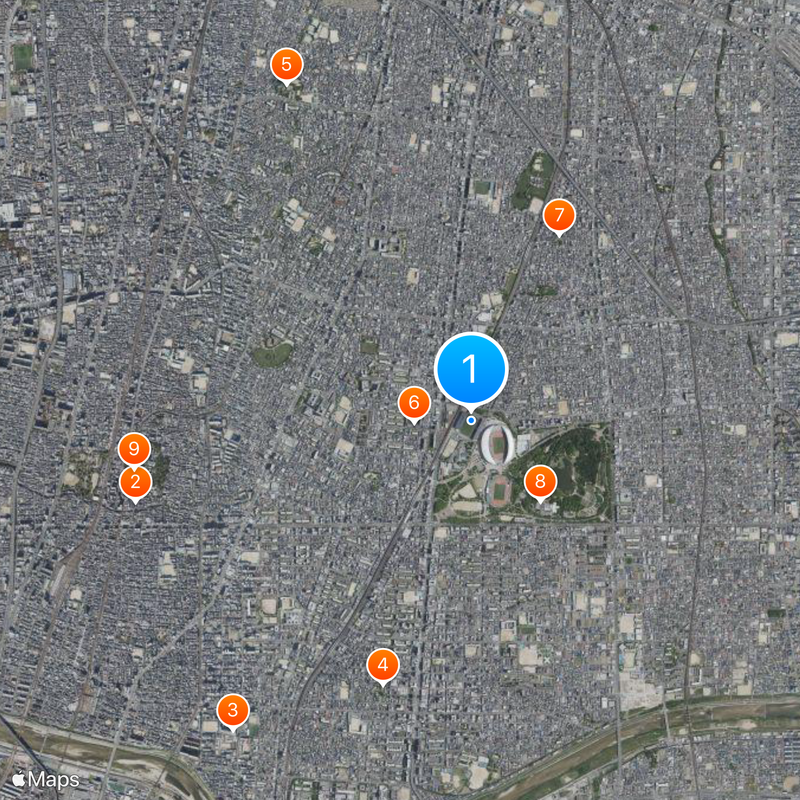 Yodoko Sakura Stadium Map