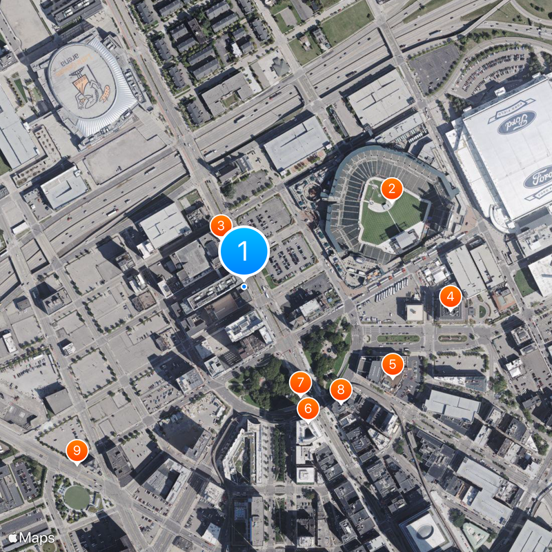 The Fillmore Detroit Mapa