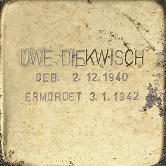 Stolperstein en memoria de Uwe Diekwisch
