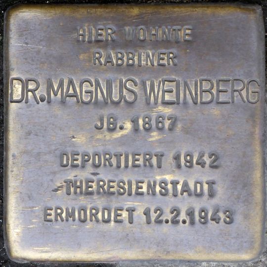Stolperstein en memoria de Magnus Weinberg