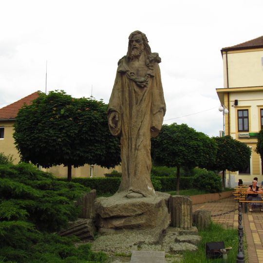Statue of Jan Hus in Bohušovice nad Ohří